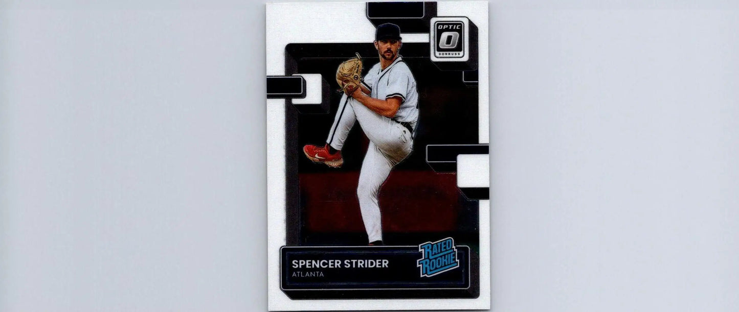 Spencer Strider 2022 Donruss Optic #76 trading card showcasing the rising star pitcher