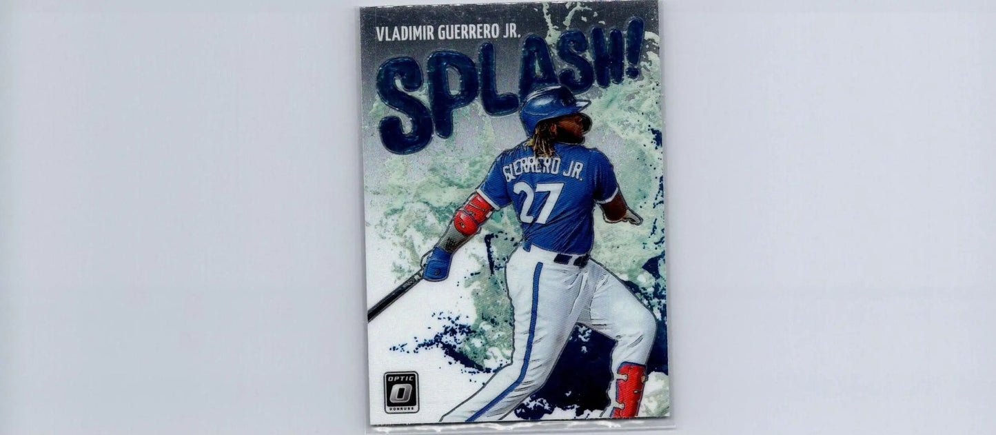 Vladimir Guerrero Jr. baseball card from 2022 Donruss Optic trading cards collection