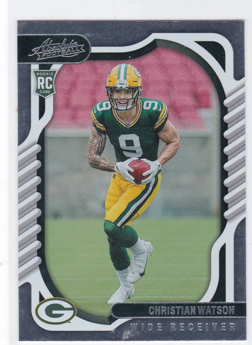 Christian Watson RC football card Green Bay Packers Panini Absolute 2022