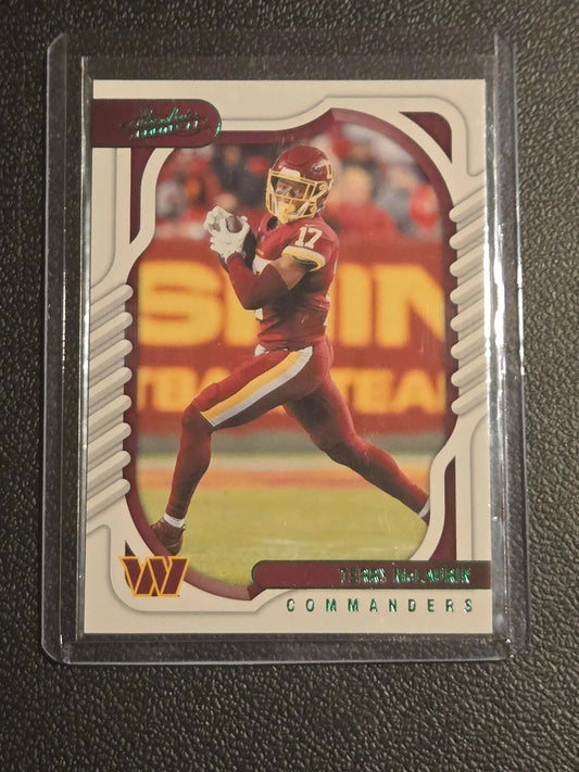 Football trading card featuring Terry McLaurin in maroon and gold uniform from Panini Absolute