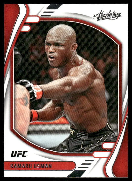 UFC Kamaru Usman trading card from Panini Absolute UFC 2022 product