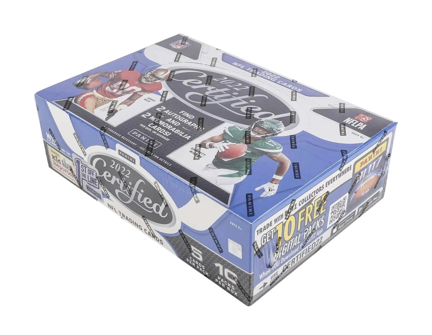 2022 Certified NFL trading card box featuring mirror signatures and freshman fabric content