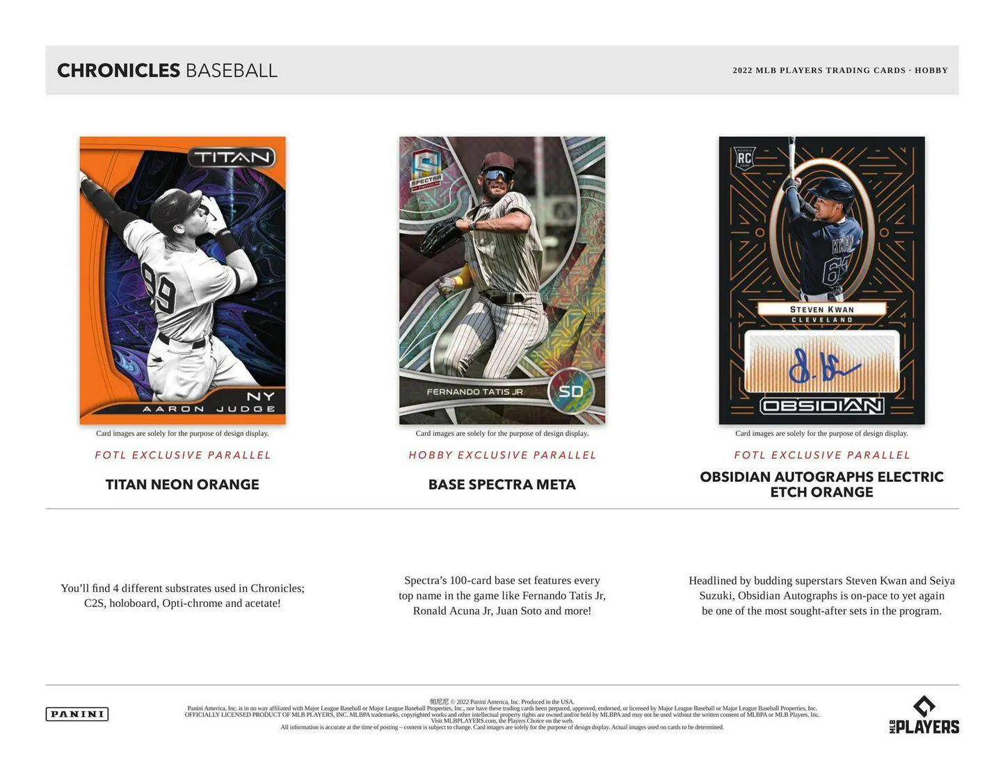 2022 Panini Chronicles Baseball Hobby Box featuring Wander Franco baseball cards