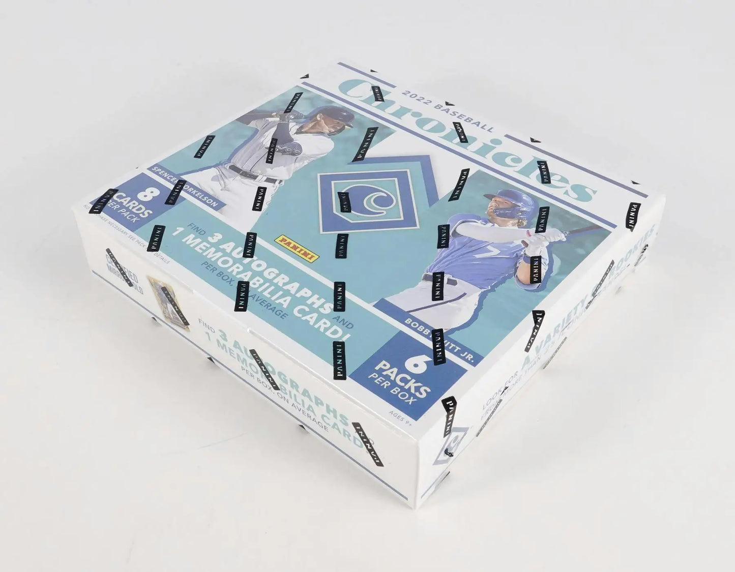 Sealed 2022 Panini Chronicles Baseball Hobby Box featuring Wander Franco cards