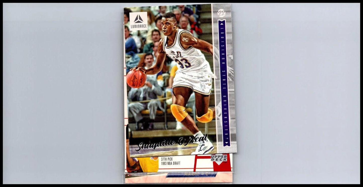 Shaquille O’Neal basketball card from 2022 Panini Chronicles Draft Picks #35 Luminance