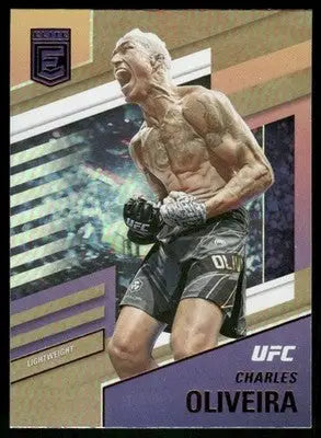 UFC trading card featuring Charles Oliveira from Panini Chronicles Elite UFC series