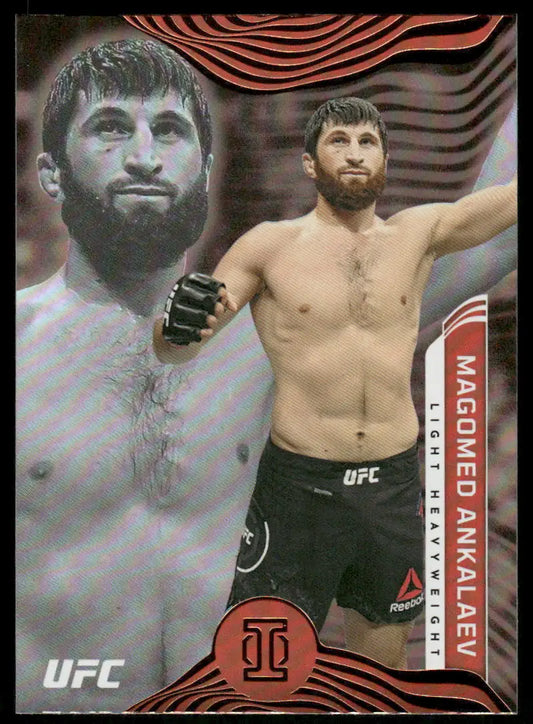 UFC trading card featuring Magomed Ankalaev from Panini Chronicles Illusions UFC series