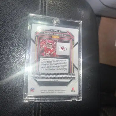 Patrick Mahomes football card 2022 Panini Chronicles Black Prizm Silver Chiefs