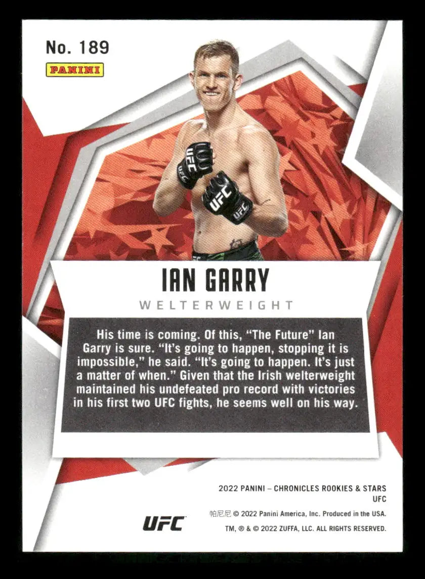 2022 Panini Chronicles Rookies & Stars UFC Ian Garry #189 RC (MMA) - Trading Card