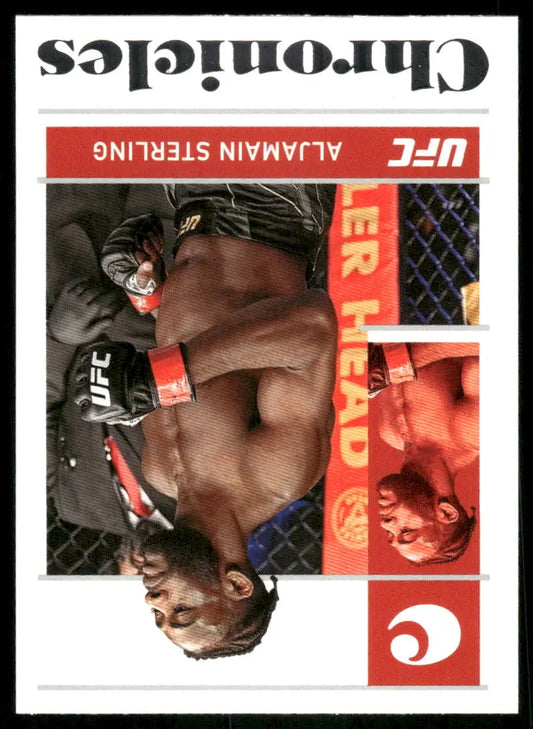 UFC Aljamain Sterling trading card from 2022 Panini Chronicles UFC collection