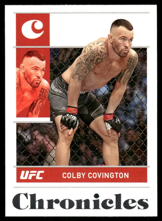 UFC Colby Covington trading card from Panini Chronicles UFC series displayed in product