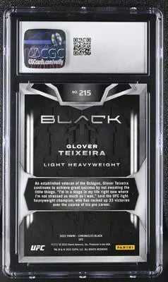 Graded Glover Teixeira UFC trading card from Panini Chronicles UFC series CGC 9