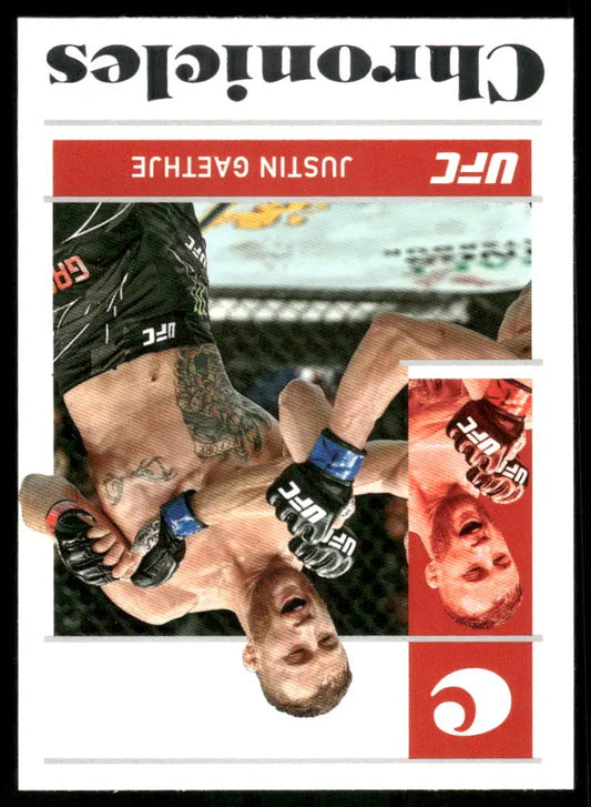 UFC Justin Gaethje Panini Chronicles UFC trading card from 2022 Panini Chronicles UFC series