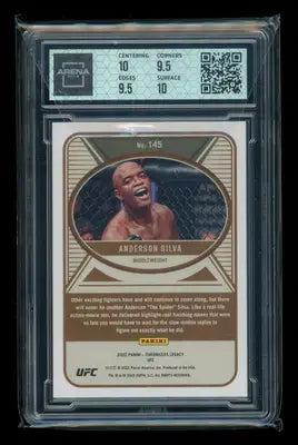 Graded Anderson Silva UFC card from Panini Chronicles UFC Legacy series, Arena Club #145