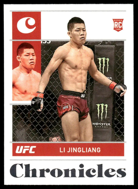 UFC Li Jingliang trading card from Panini Chronicles UFC 2022 product