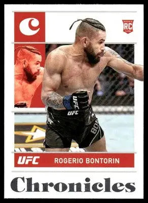 UFC Rogério Bontorin trading card from Panini Chronicles UFC 2022 product