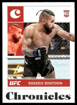 UFC Rogério Bontorin trading card from Panini Chronicles UFC 2022 MMA collection