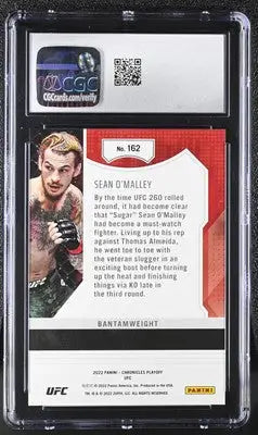 Graded Panini Chronicles UFC Sean OMalley trading card 48/99 Playoff MMA CGC 10