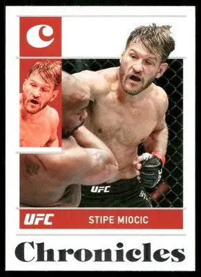 UFC Stipe Miocic Chronicles trading card from 2022 Panini Chronicles UFC collection