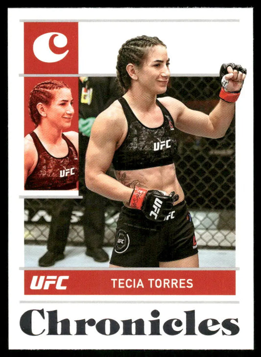 UFC Tecia Torres trading card from Panini Chronicles UFC 2022 collection