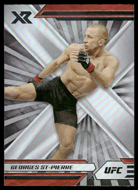 UFC Georges Georges St-Pierre trading card from Panini Chronicles XR UFC 2022 collection