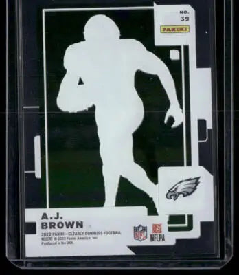 A.J. Brown football card from 2022 Panini Clearly Donruss Donruss football series
