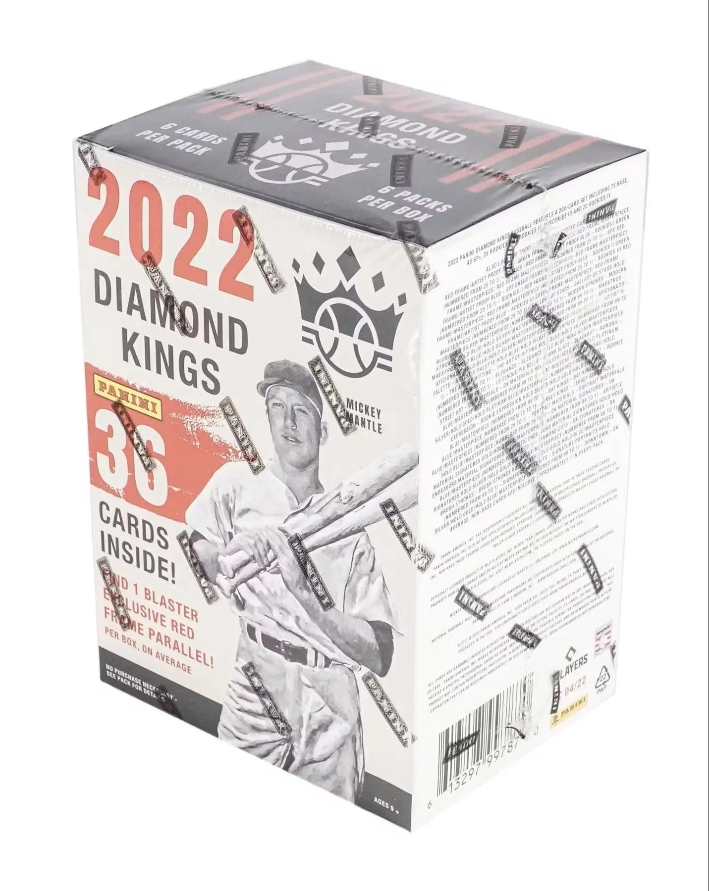 2022 Panini Diamond Kings Baseball Blaster Box with black and white artwork
