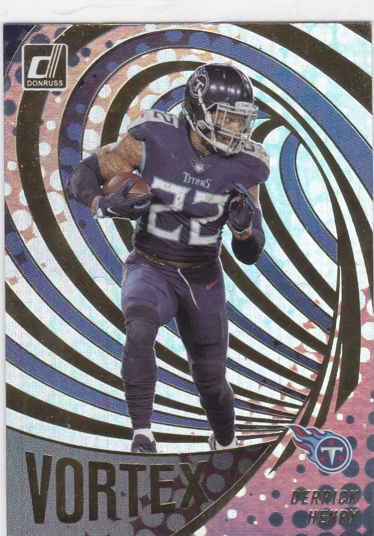 2022 Panini Donruss #VTX-9 Derrick Henry Vortex Tennessee Titans - Trading Cards