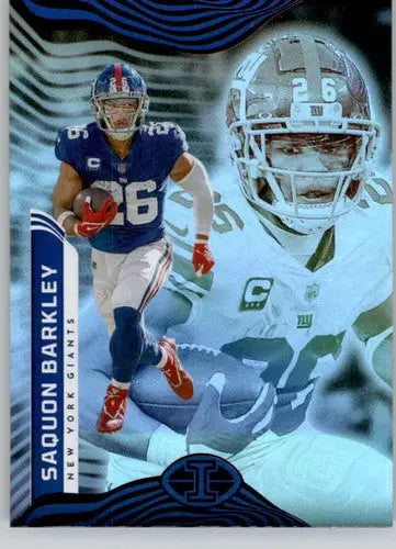 Original gloss Saquon Barkley football card from Panini Illusions Retail set