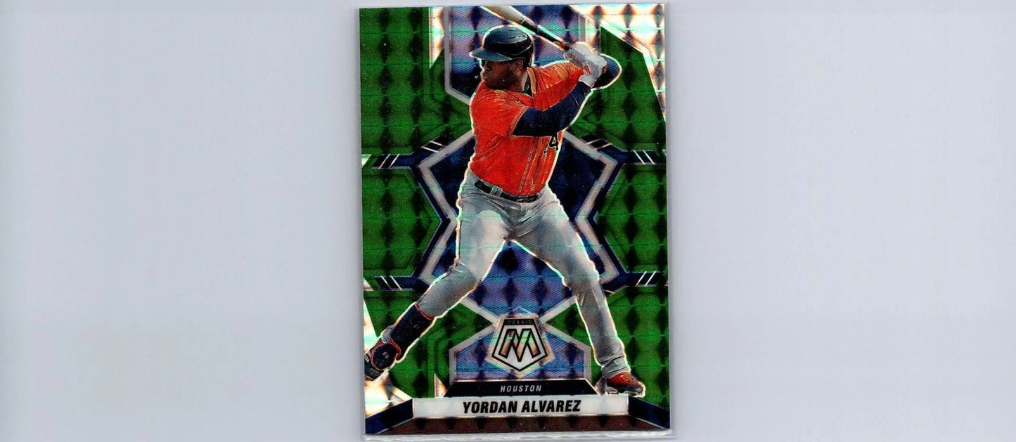 Yordan Alvarez Green Mosaic baseball card from 2022 Panini Mosaic #70 collection