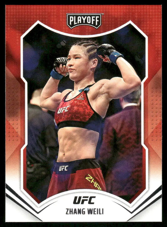 UFC Zhang Weili trading card from Panini Playoff UFC 2022 MMA collection