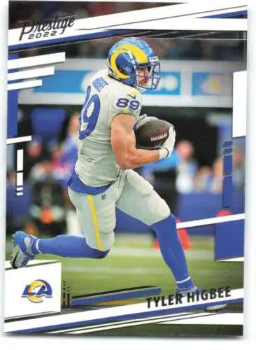 2022 Panini Prestige Tyler Higbee football card with original gloss, NM-MT condition