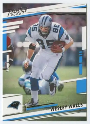 Wesley Walls football card from 2022 Panini Prestige with original gloss finish