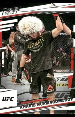 UFC Khabib Nurmagomedov trading card from 2022 Panini Prestige UFC series