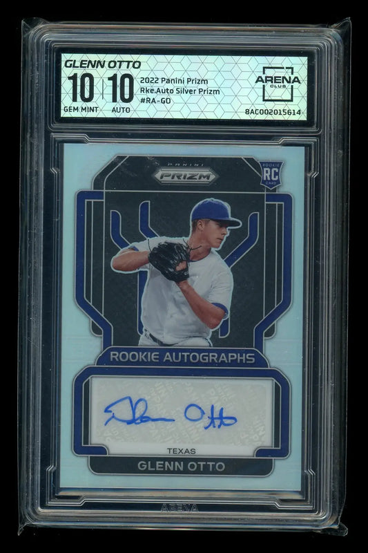 2022 Panini Prizm Glenn Otto #RA-GO Silver Autograph RC Baseball Arena Club 10 - Trading Card