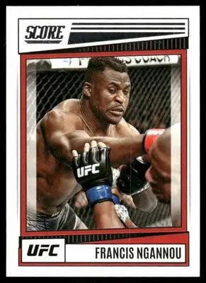 UFC Francis Ngannou trading card from 2022 Panini Score UFC series