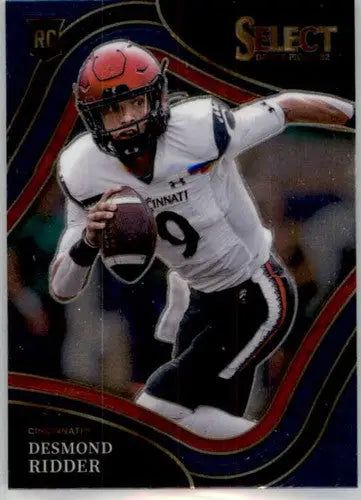 Desmond Ridder football card from 2022 Panini Select Draft Picks Blue set