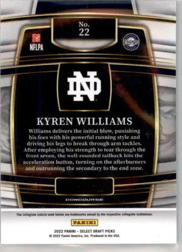 2022 Panini Select Draft Picks Blue #22 Kyren Williams NM Near Mint Con ID:66448 - Trading Cards