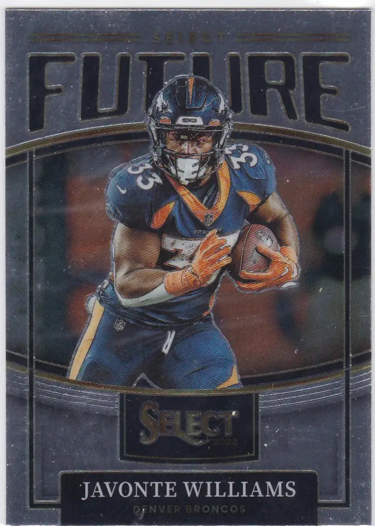 2022 Panini Select #SF-22 Javonte Williams Future Denver Broncos - Trading Cards