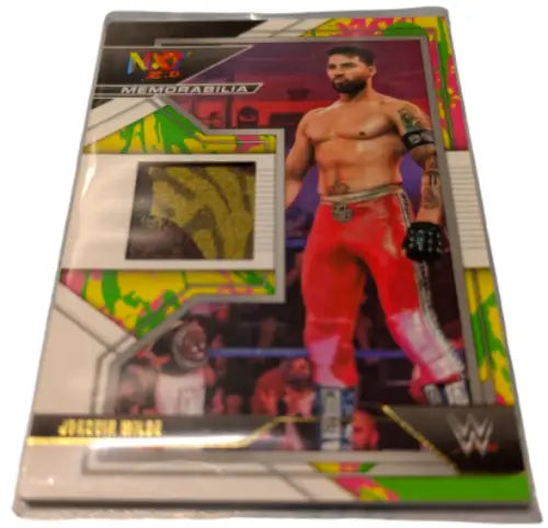 Joaquin Wilde memorabilia card from 2022 Panini WWE NXT with original gloss