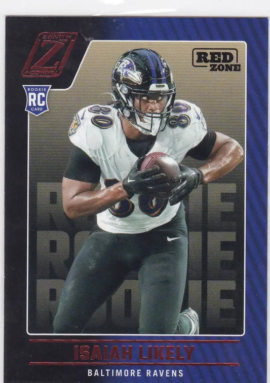 2022 Panini Zenith #193 Isaiah Likely Red Zone RC Baltimore Ravens - Trading Card