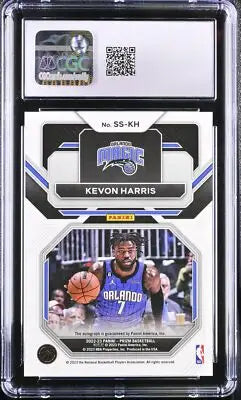 Prizm Kevon Harris basketball card from 2022 Prizm Kevon Harris Sensational Signatures series