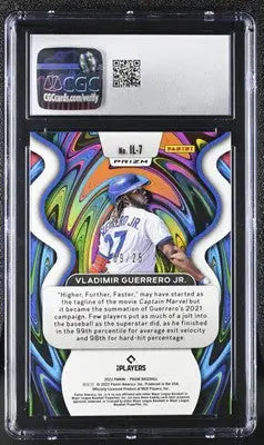 Graded Vladimir Guerrero Jr. baseball card from 2022 Prizm Vladimir Guerrero collection