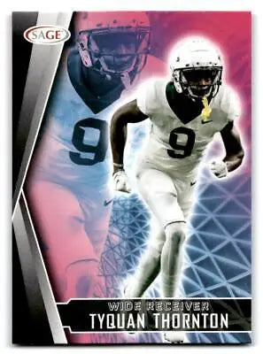 Football trading card of Tyquan Thornton from 2022 SAGE #99 collection