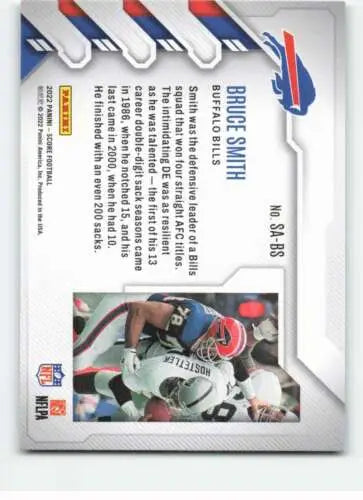 Bruce Smith 2022 Score Sack Attack football card with original gloss, Bills collectible
