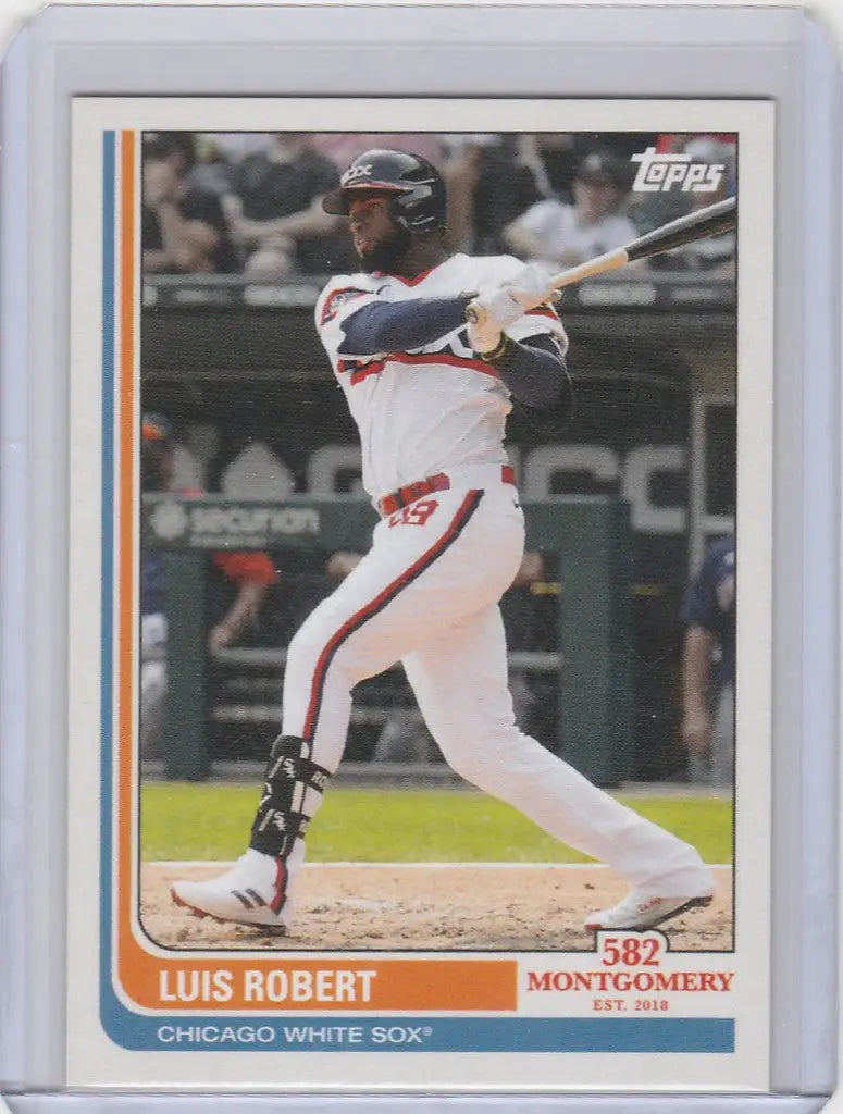 Baseball card of Luis Roberts White Sox in 2022 Topps Montgomery Club Set design