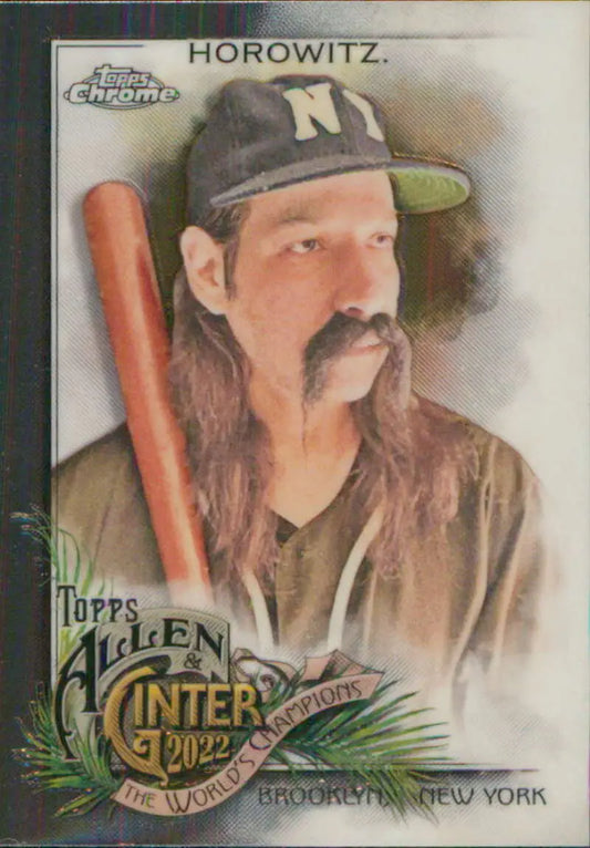 Baseball card of Benny Horowitz in dark cap, from 2022 Topps Allen and Ginter Chrome