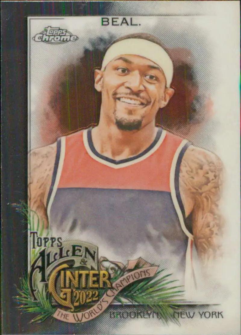 Basketball trading card of Bradley Beal in Brooklyn jersey, Topps Allen and Ginter