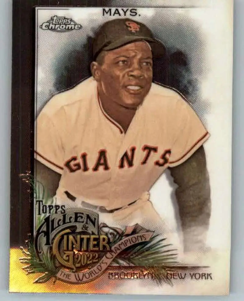 San Francisco Giants baseball card featuring Willie Mays in home uniform design