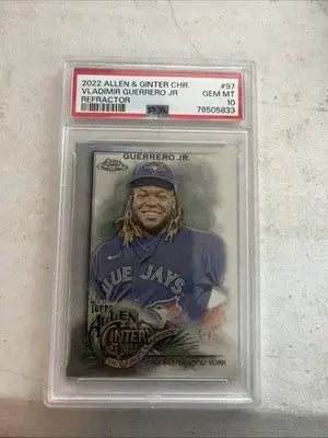 2022 Topps Allen Ginter Chrome Vladimir Guerrero Jr. Refractor trading card PSA GEM MT 10